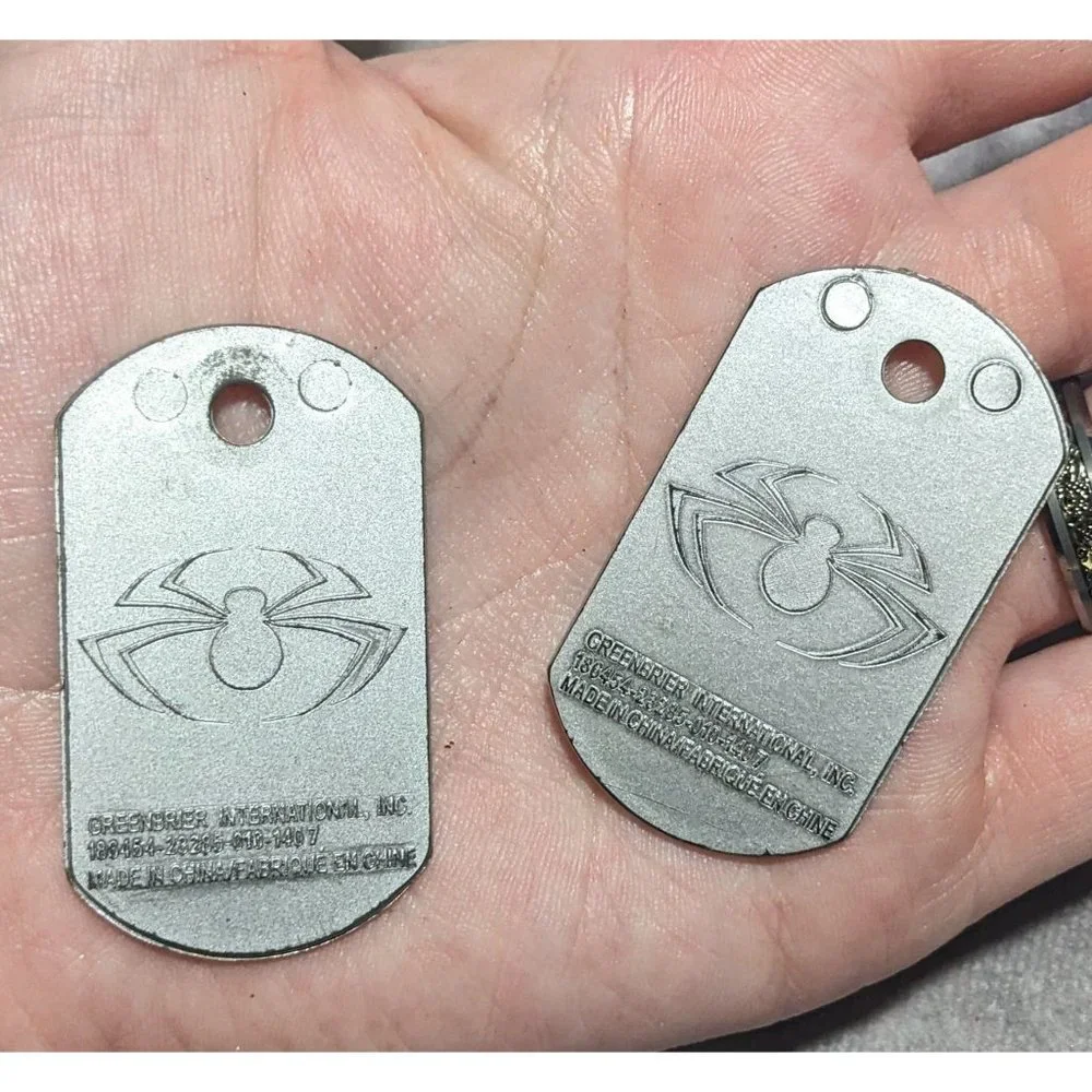 Spiderman Dog Tag Pendants